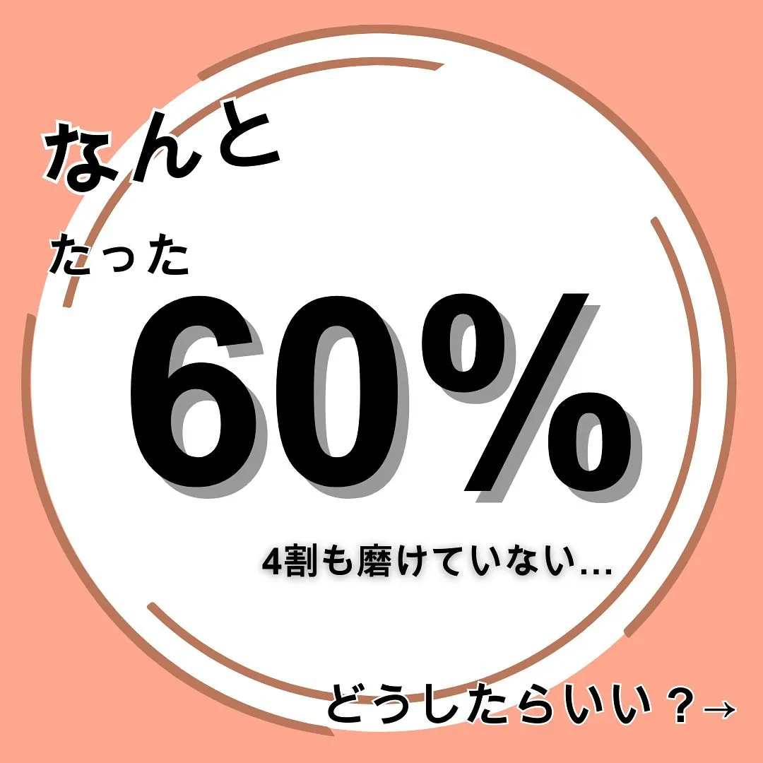 みなさんは歯ブラシで歯を1時間磨き続けたとして、全体の汚れの...